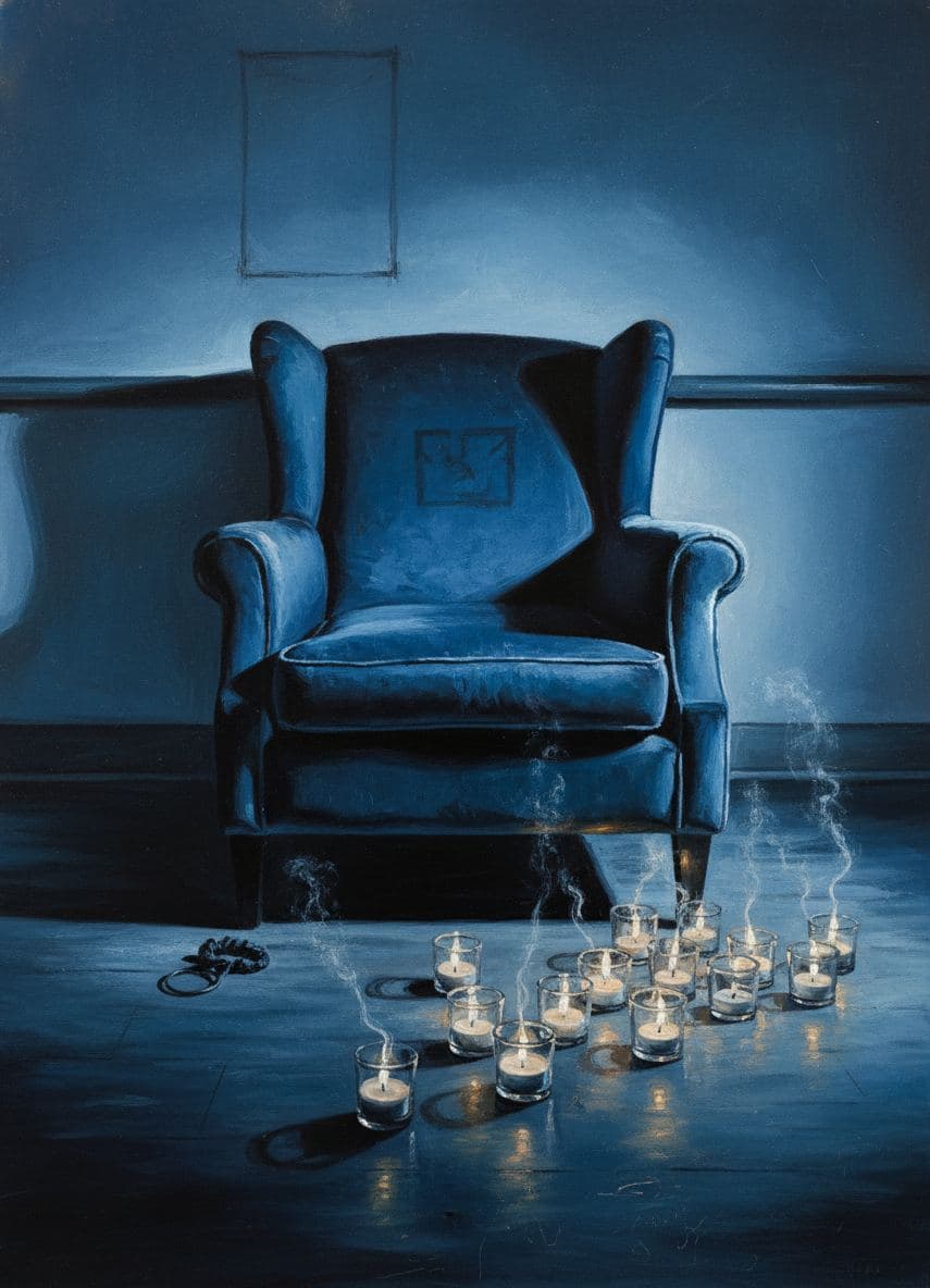 Anya Arranging the Votives — abstract work by Stefan Tannhäuser — MODULAR · a one-of-a-kind original