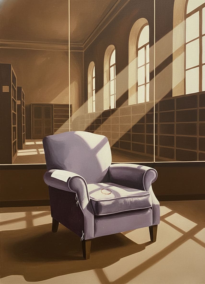 Armchair in the Library — abstract work by Saskia Vandenberg — MODULAR · a one-of-a-kind original