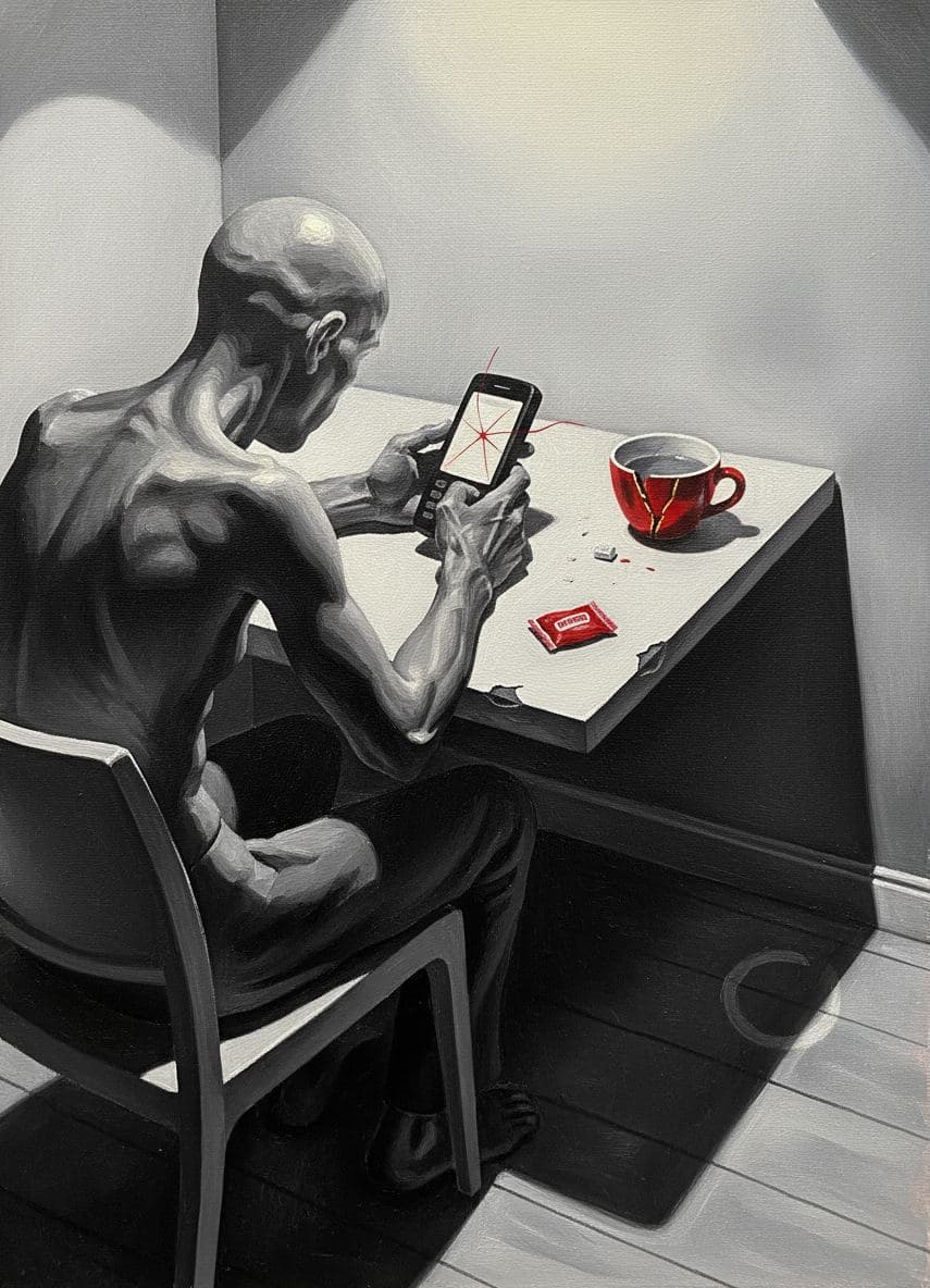 Aspirin in the Cup — abstract work by Viktor Eklund — MODULAR · a one-of-a-kind original