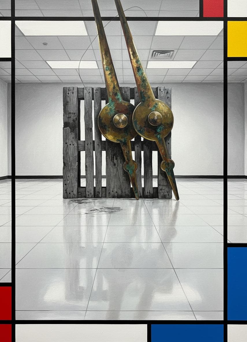 Assembly Line Grand Opening — abstract work by Viktor Eklund — MODULAR · a one-of-a-kind original