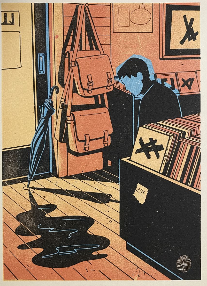 august rain on park street — print by Yuko Shimizu-Tachibana — MODULAR · a one-of-a-kind original