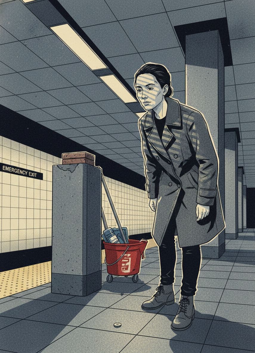 Awaiting the 7:15 Express — print by Hilda Prosser — MODULAR · a one-of-a-kind original