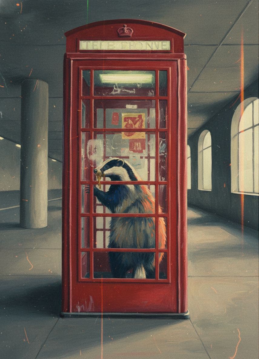 Badger in the Yellow Light — abstract work by Saskia Vandenberg — MODULAR · a one-of-a-kind original