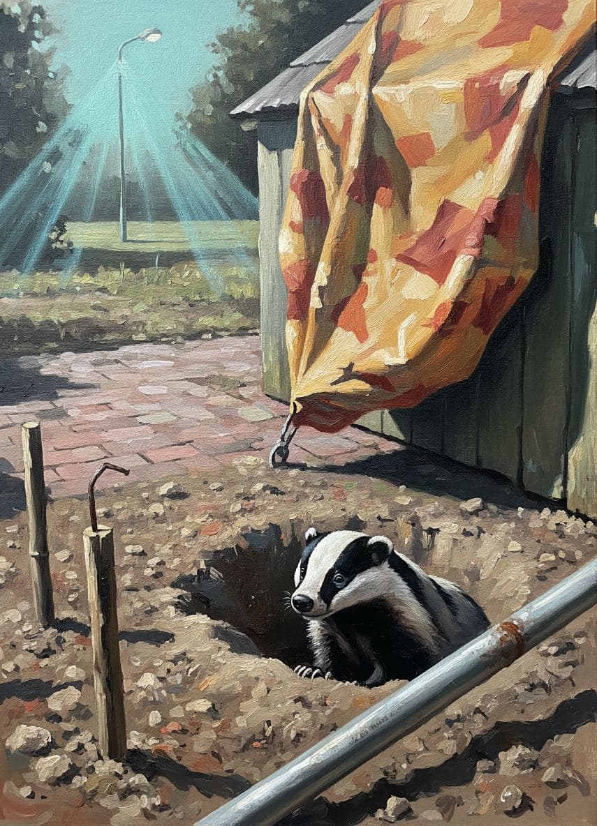 Badger Unearths the Soil — abstract work by Viktor Eklund — MODULAR · a one-of-a-kind original