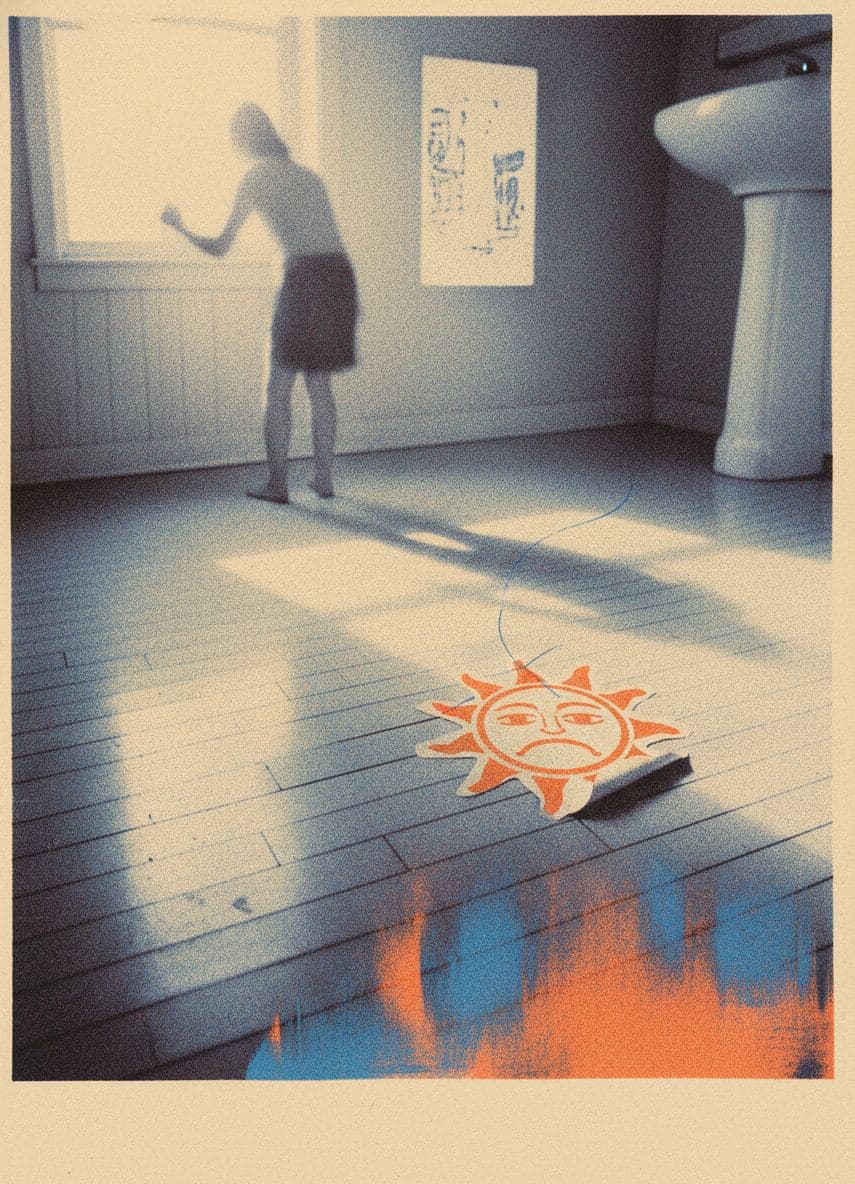 Bathroom Floor with a Hair — print by Anya Pietrowski — MODULAR · a one-of-a-kind original