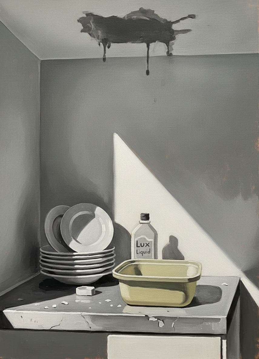 Beatriz Enduring the Leak — abstract work by Saskia Vandenberg — MODULAR · a one-of-a-kind original