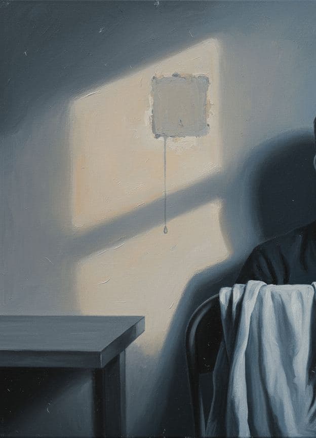 Bedroom Dust and Water — painting by Matteo Iannelli — MODULAR · 13 × 18 cm limited edition of 10
