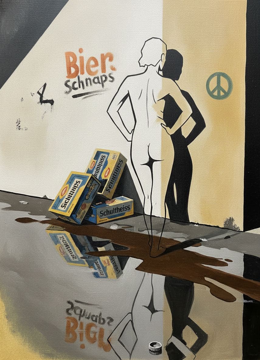 Beer Cartons in the Rain — abstract work by Viktor Eklund — MODULAR · a one-of-a-kind original