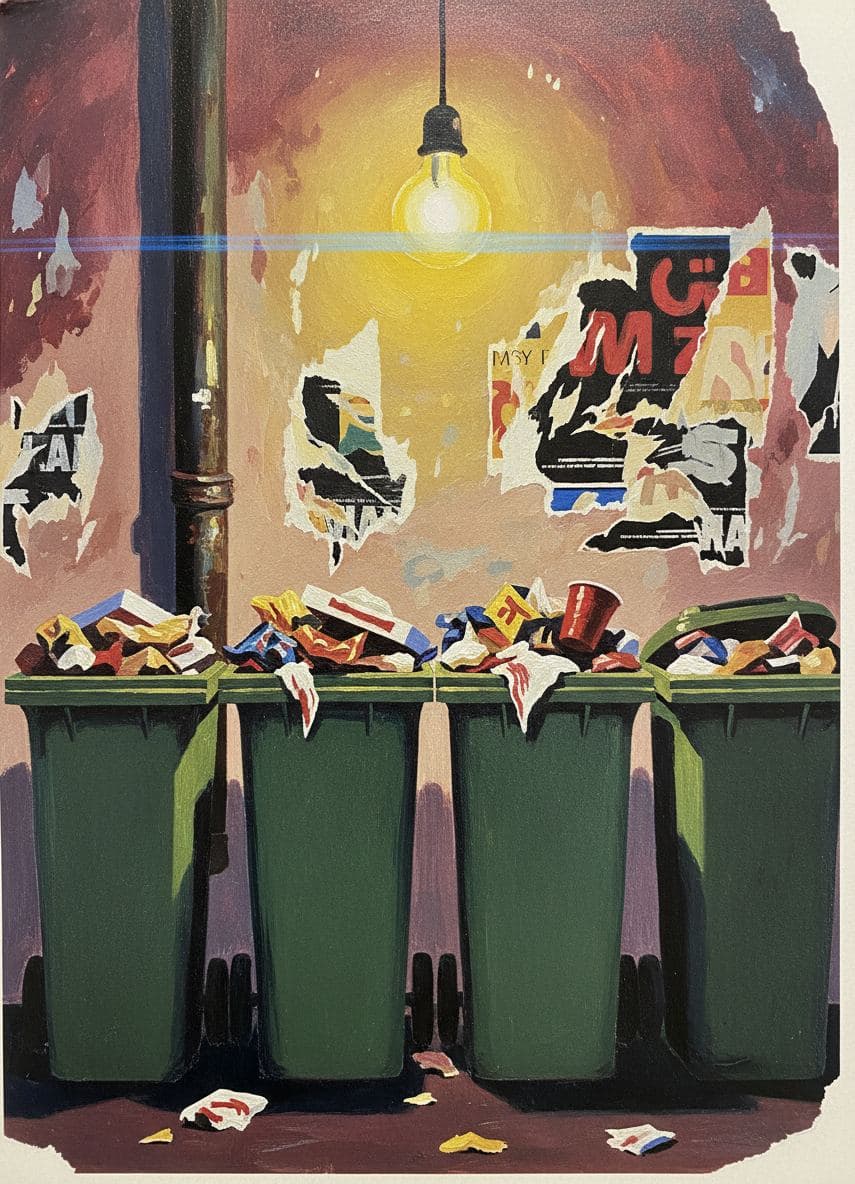 Bingo Night's Last Call — collage by Irmela Bechmann — MODULAR · a one-of-a-kind original