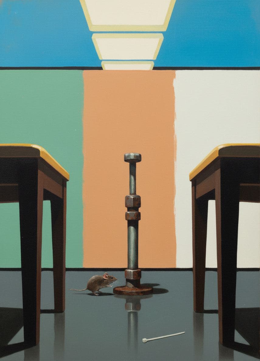 Boiler in the Library — abstract work by Saskia Vandenberg — MODULAR · a one-of-a-kind original