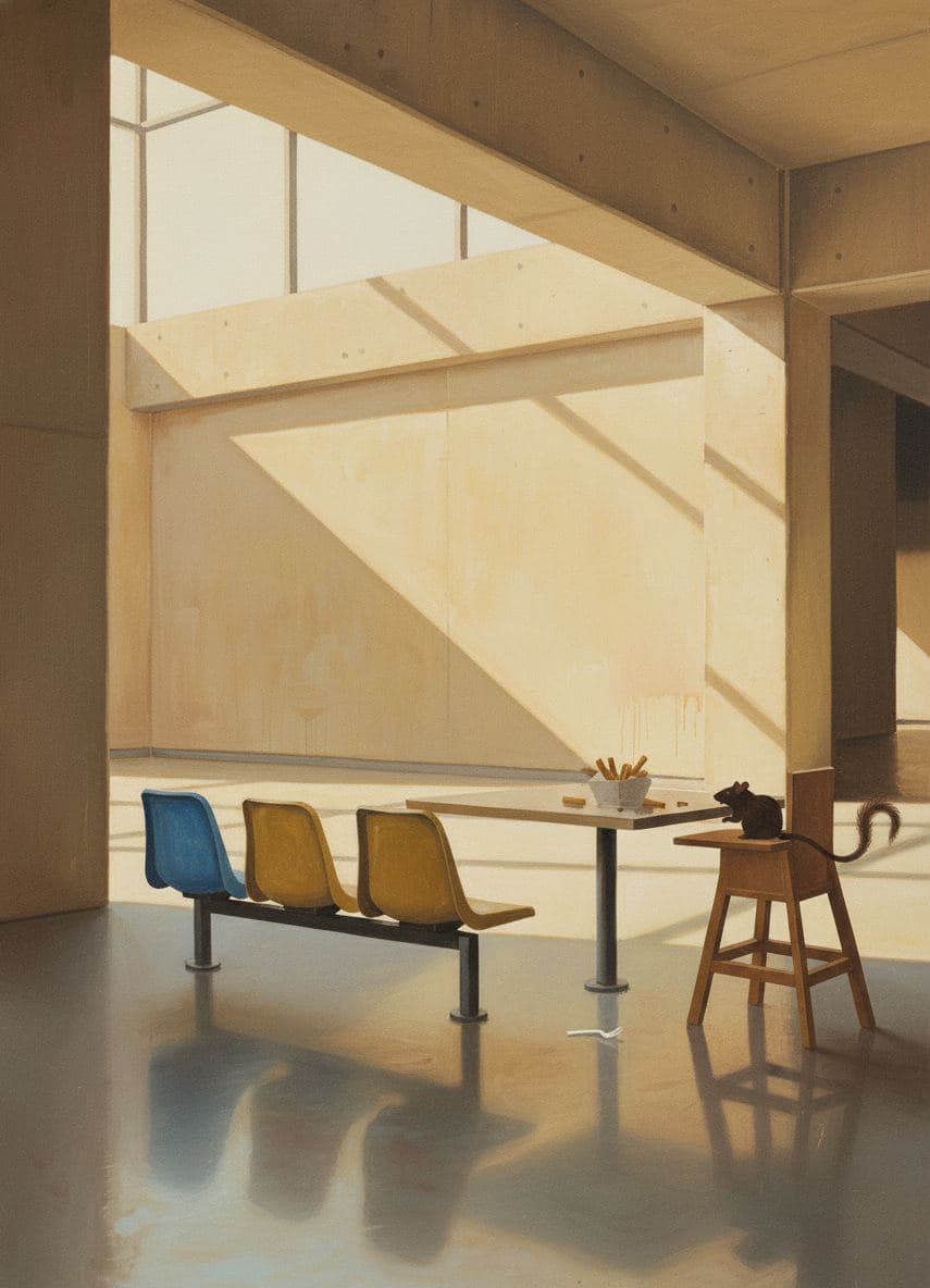 Bolting Swings to Concrete — abstract work by Saskia Vandenberg — MODULAR · a one-of-a-kind original