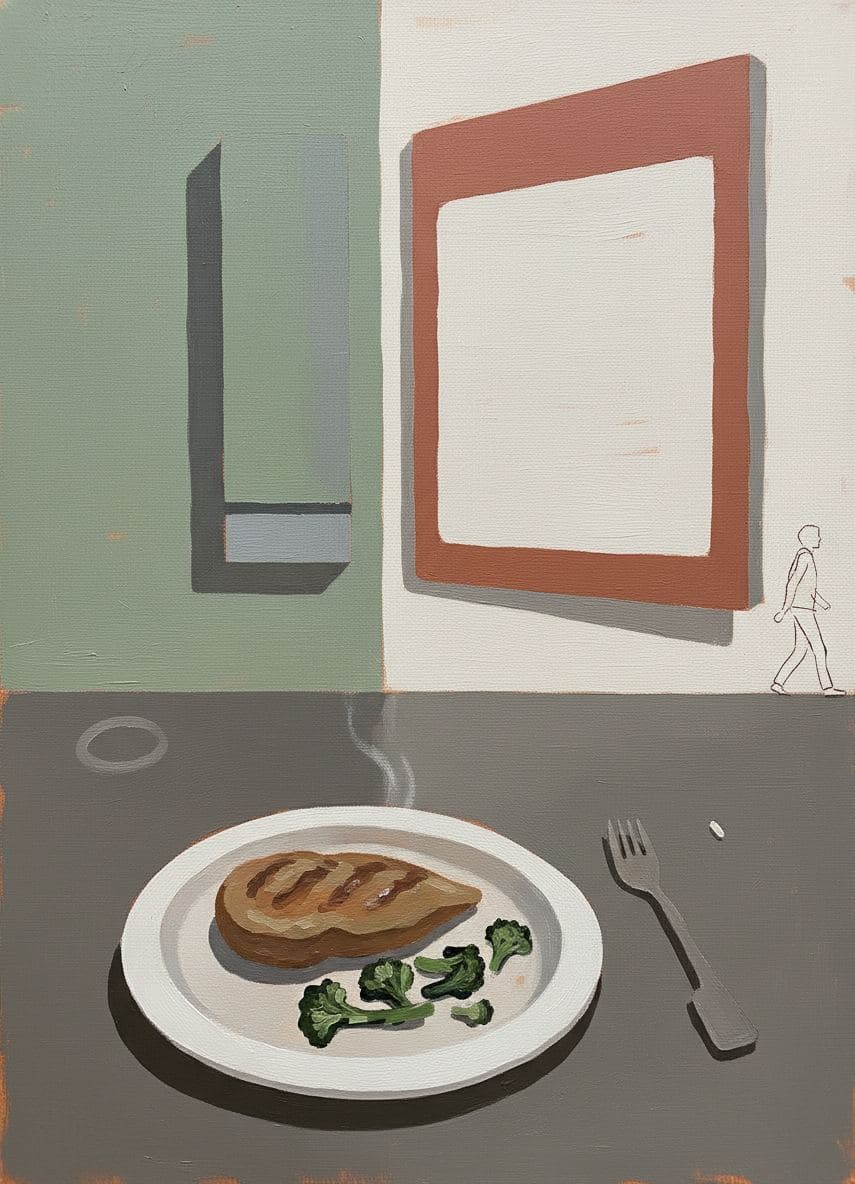Cafeteria Prepares the Meal — abstract work by Saskia Vandenberg — MODULAR · a one-of-a-kind original