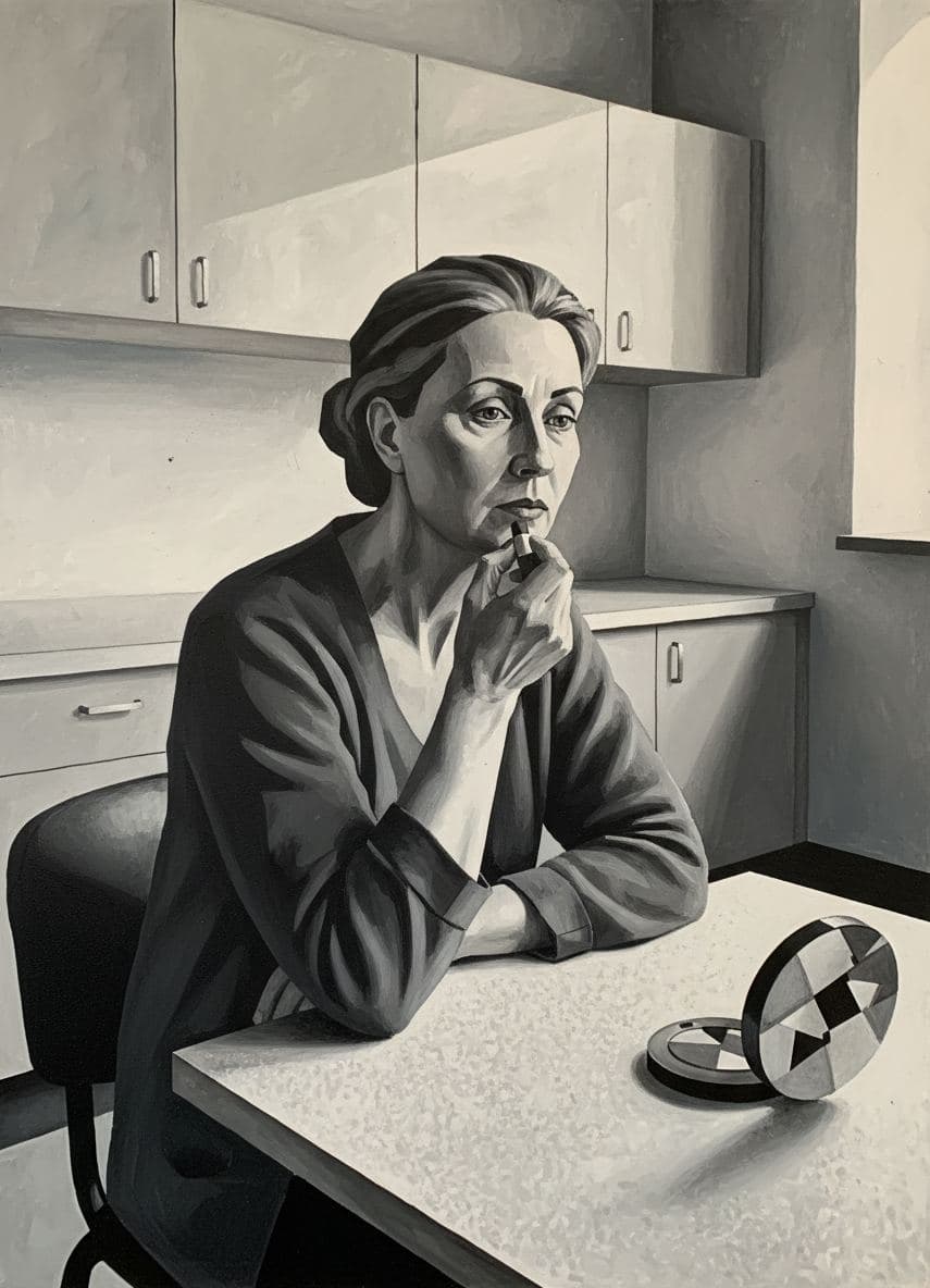 Carla Applying Lipstick — Viktor Eklund · MODULAR one-of-a-kind original