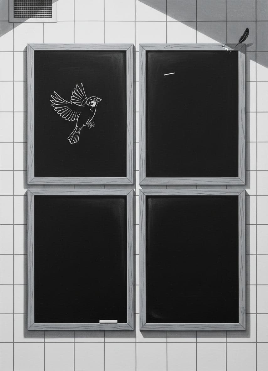 Chalkboards in the Freezer — abstract work by Saskia Vandenberg — MODULAR · a one-of-a-kind original