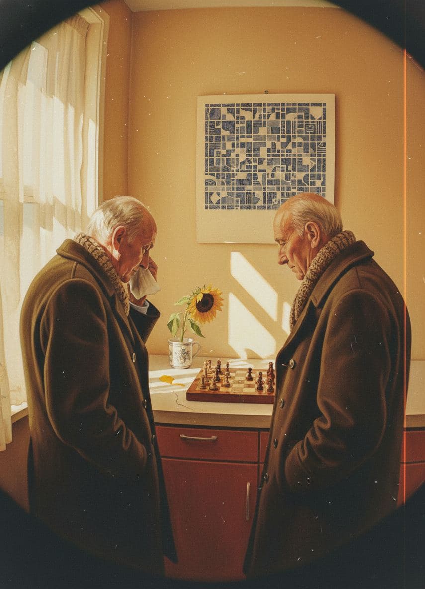 Chess Board on a Hot Day — abstract work by Saskia Vandenberg — MODULAR · a one-of-a-kind original