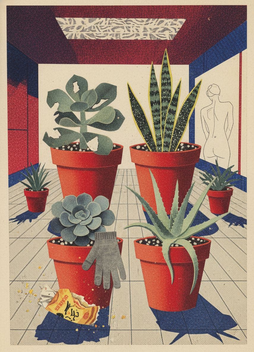 Concourse with a Broken Tip — collage by Irmela Bechmann — MODULAR · a one-of-a-kind original