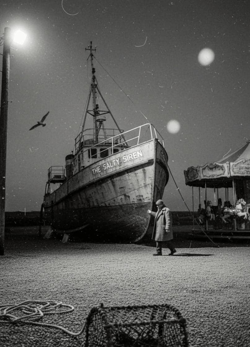 Crab Trawler on Gravel — photograph by Amara Perera — MODULAR · 13 × 18 cm limited edition of 10