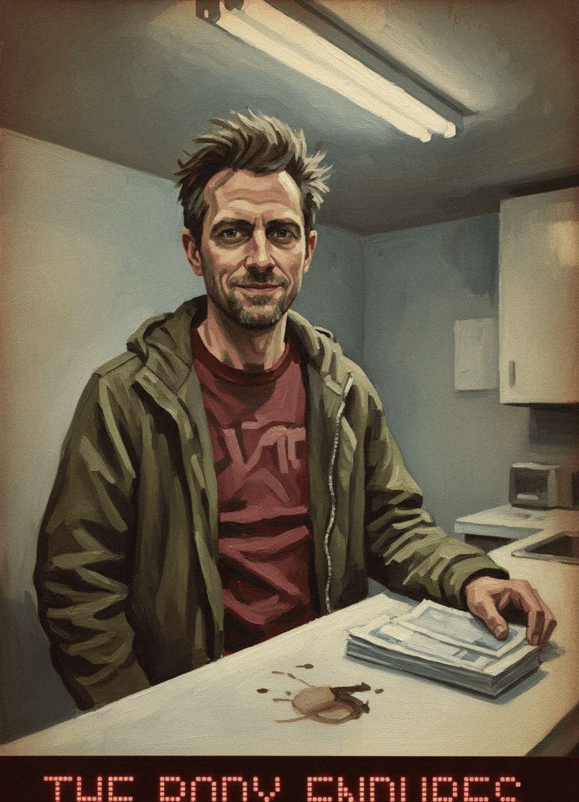 David Reading the Bills — abstract work by Stefan Tannhäuser — MODULAR · 13 × 18 cm limited edition of 10