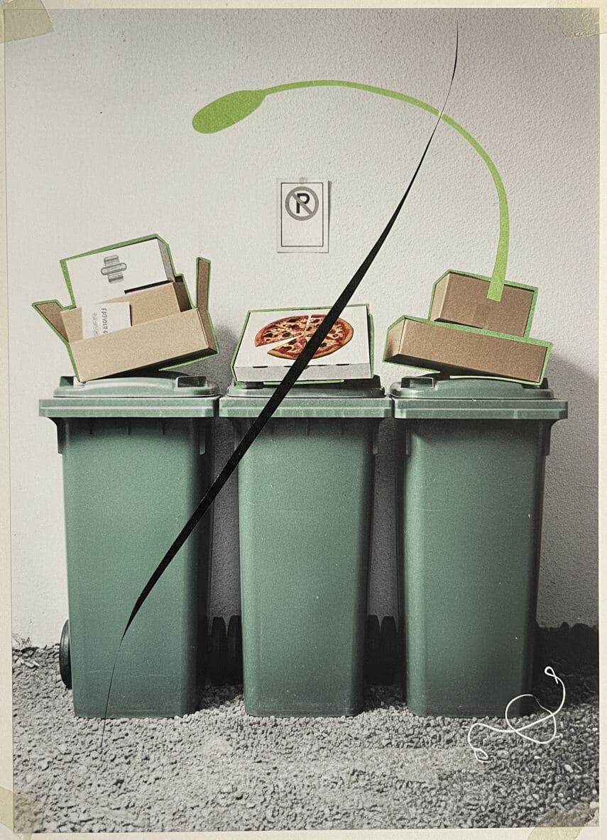 Dragging the Key Across — collage by Irmela Bechmann — MODULAR · a one-of-a-kind original