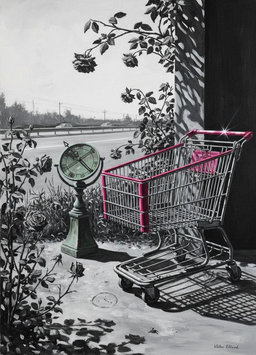 Dragging the Stray Cart — abstract work by Viktor Eklund — MODULAR · a one-of-a-kind original
