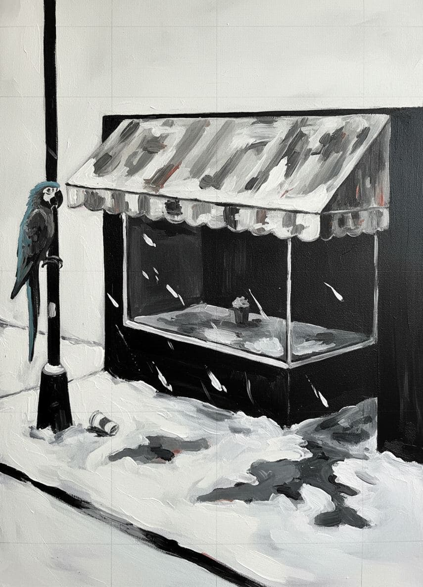 Drifting Snow on Asphalt — abstract work by Stefan Tannhäuser — MODULAR · a one-of-a-kind original