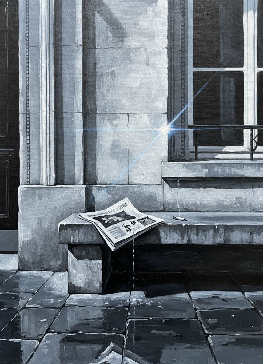 Dropping the Daily News — abstract work by Viktor Eklund — MODULAR · a one-of-a-kind original