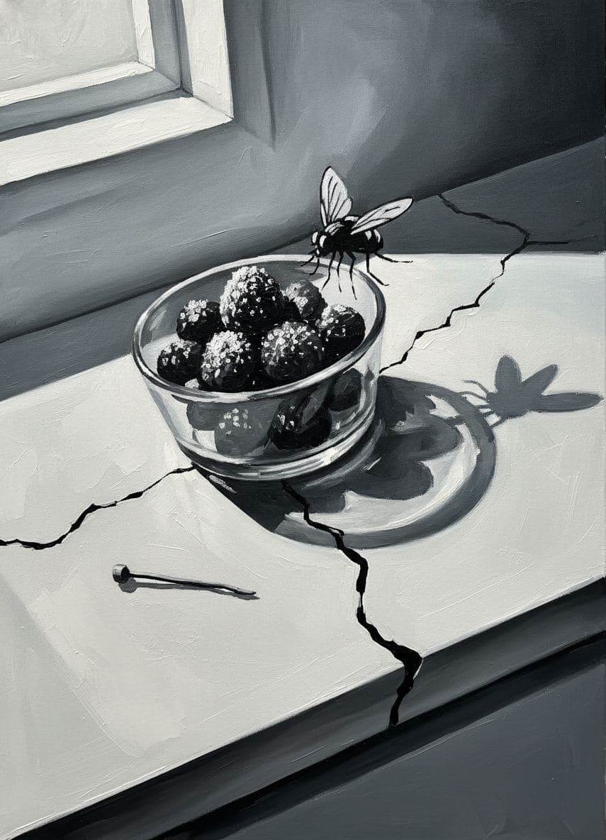 Dusting the Bruised Berries — abstract work by Viktor Eklund — MODULAR · a one-of-a-kind original