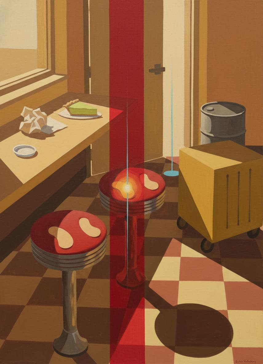 Echoes in the diner — abstract work by Saskia Vandenberg — MODULAR · a one-of-a-kind original