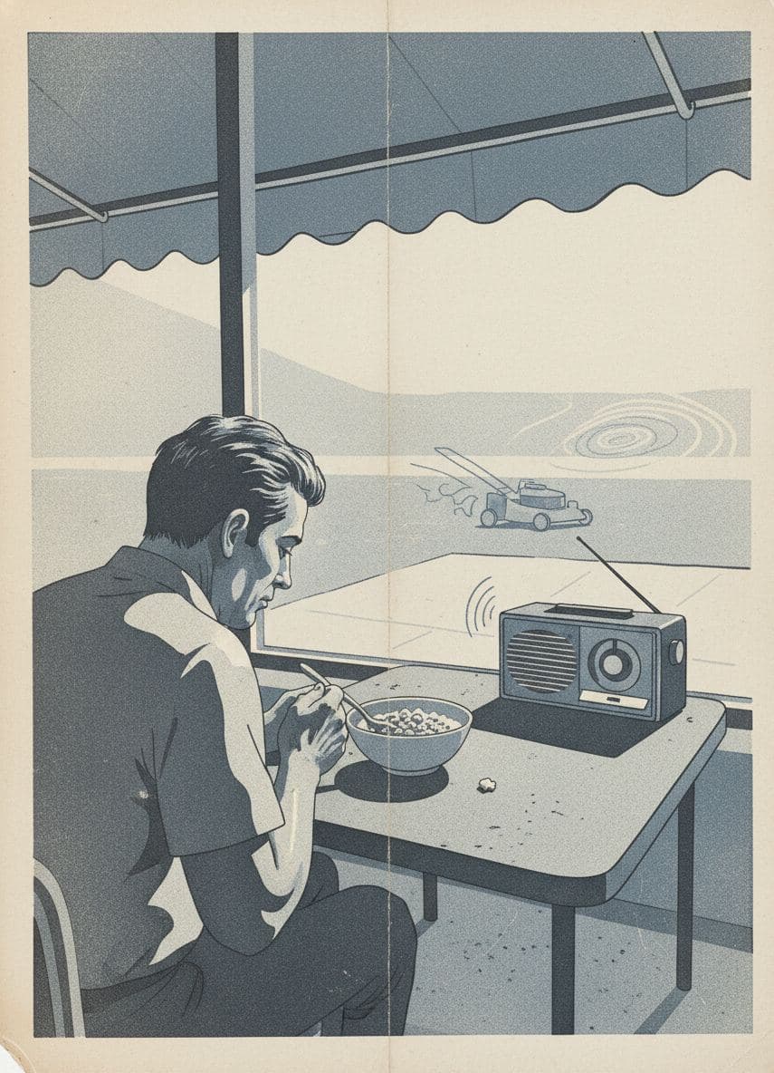Enduring the Sunday Morning — print by Hilda Prosser — MODULAR · a one-of-a-kind original
