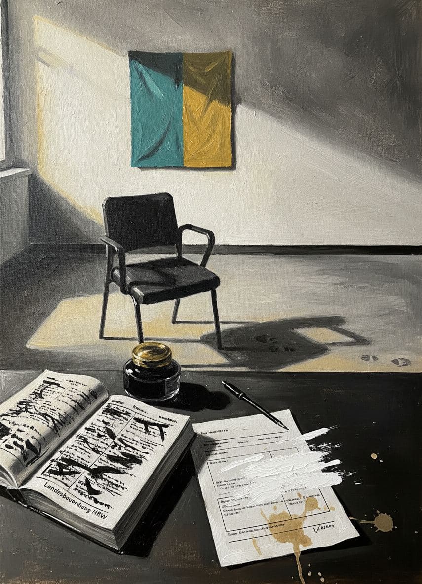Erasing the Permit Form — abstract work by Viktor Eklund — MODULAR · a one-of-a-kind original