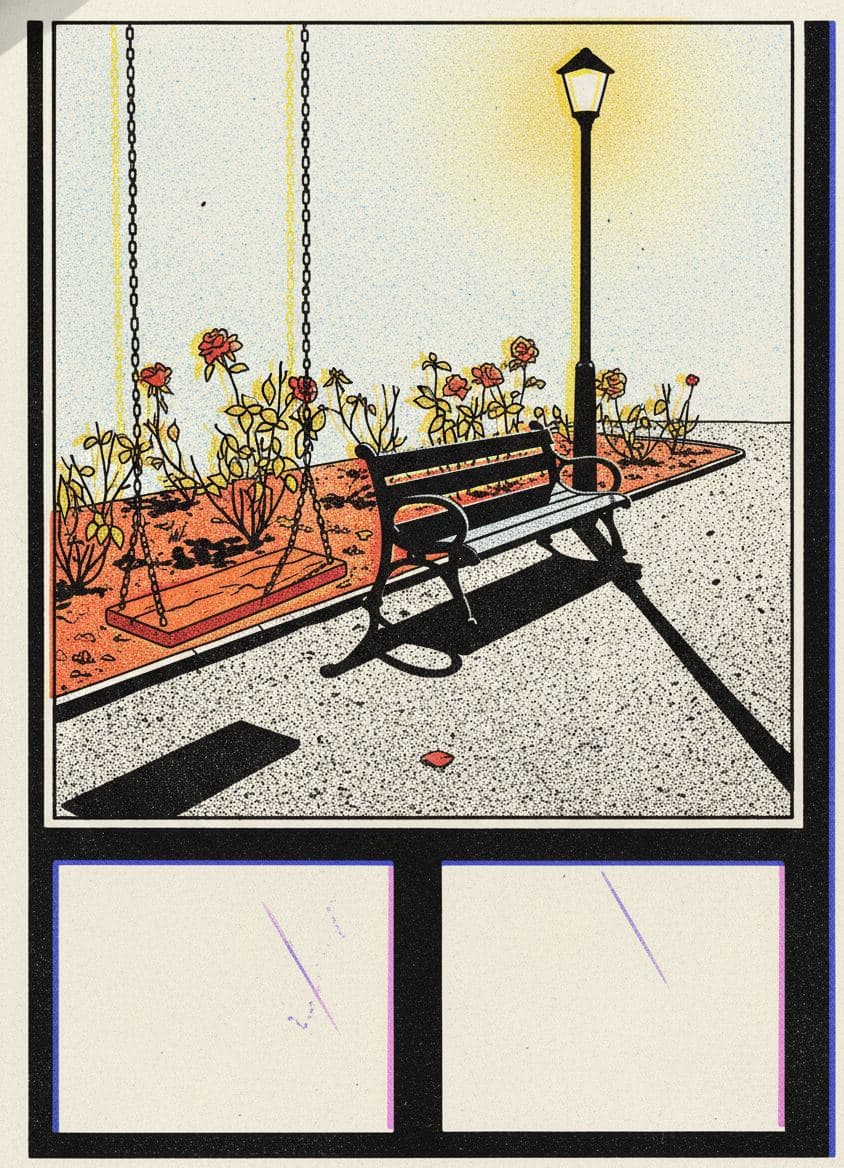 faded orange, new steel, 2am — print by Yuko Shimizu-Tachibana — MODULAR · a one-of-a-kind original