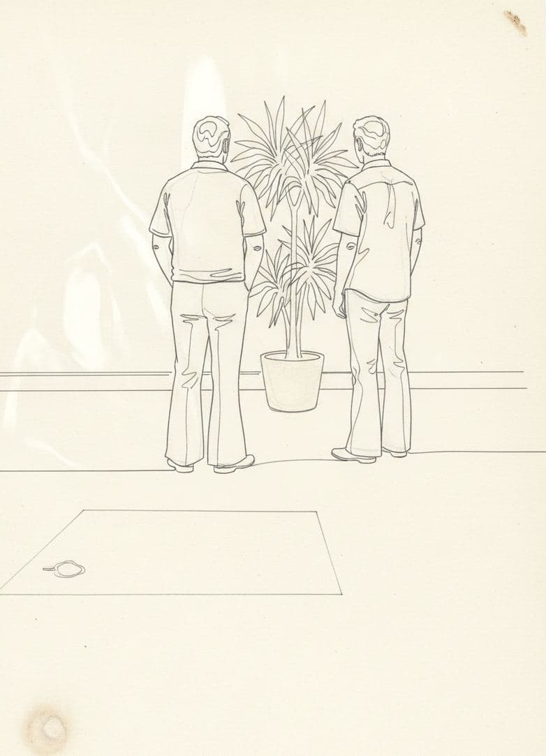 Filing the Utility Forms — painting by Rafał Zborowski — MODULAR · a one-of-a-kind original