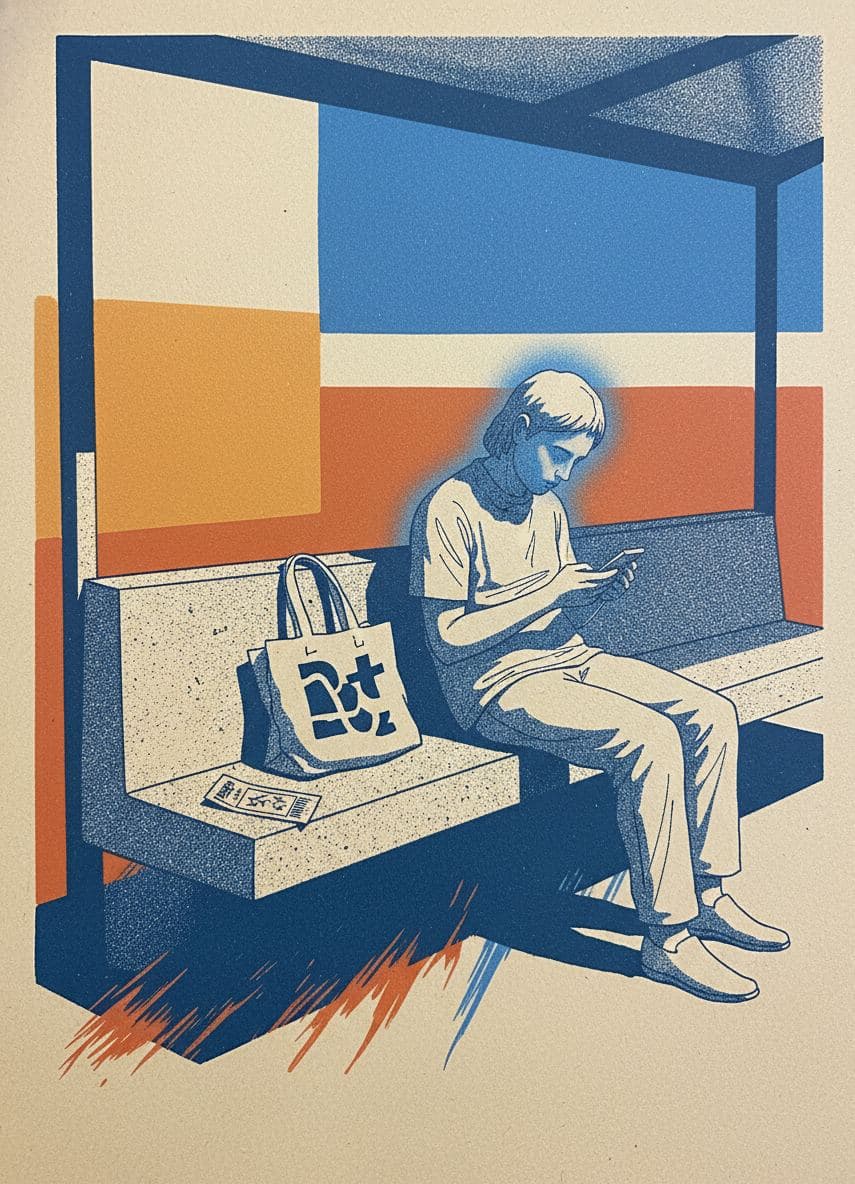 Finding a Seat in Deutz — print by Anya Pietrowski — MODULAR · a one-of-a-kind original