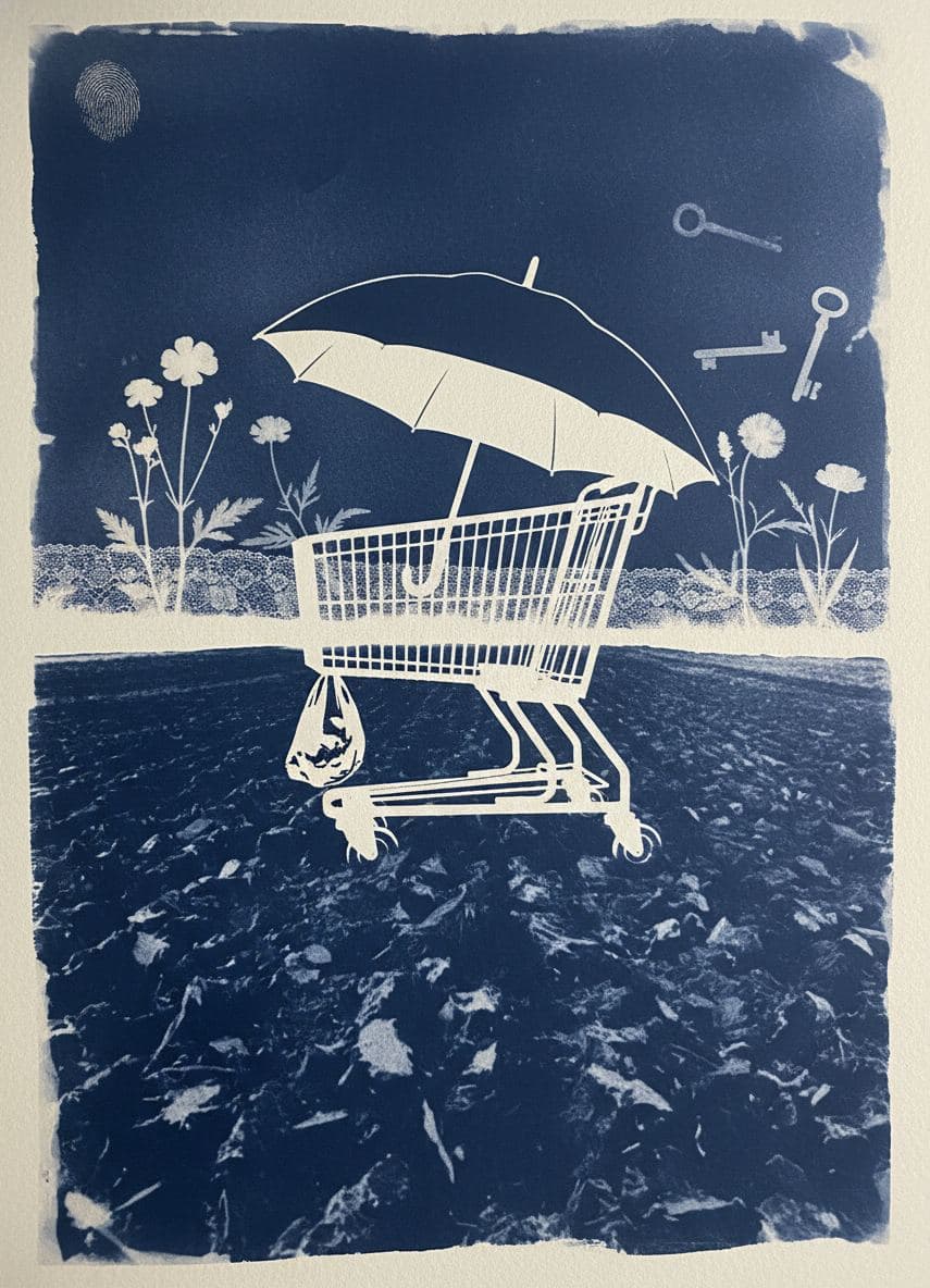 Finding a Trolley Submerged — abstract work by Saskia Vandenberg — MODULAR · a one-of-a-kind original