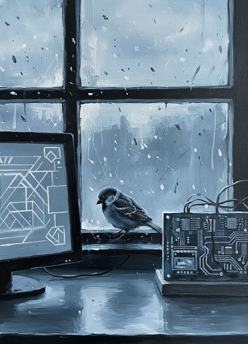 Finding the Library Open — abstract work by Viktor Eklund — MODULAR · a one-of-a-kind original