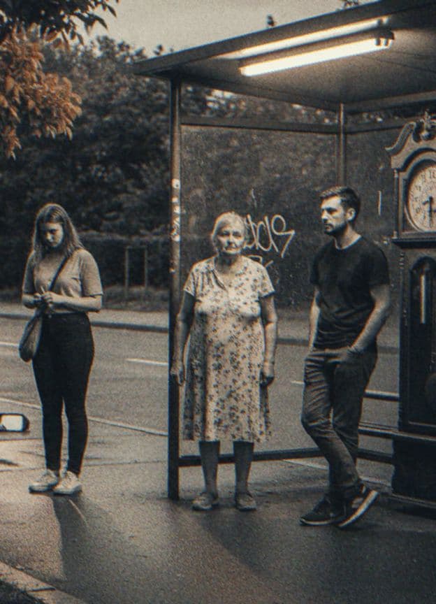 Flickering Orange Bus Stop — photograph by Amara Perera — MODULAR · 13 × 18 cm limited edition of 10
