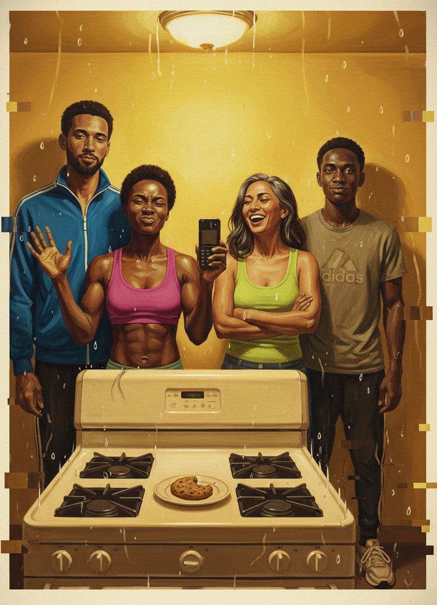 Flip Phone on the Stove — abstract work by Saskia Vandenberg — MODULAR · a one-of-a-kind original