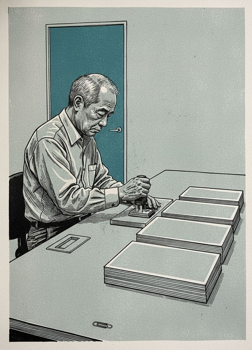 Forms on the Desk — print by Yuko Shimizu-Tachibana — MODULAR · a one-of-a-kind original