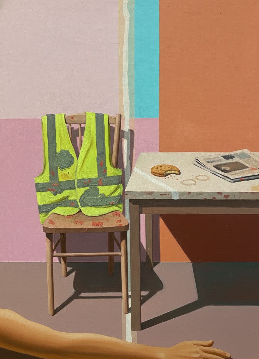 Friday's forgotten high-vis — abstract work by Saskia Vandenberg — MODULAR · a one-of-a-kind original