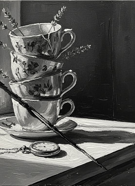 golden hour's gentle dust — painting by Rafał Zborowski — MODULAR · 13 × 18 cm limited edition of 10