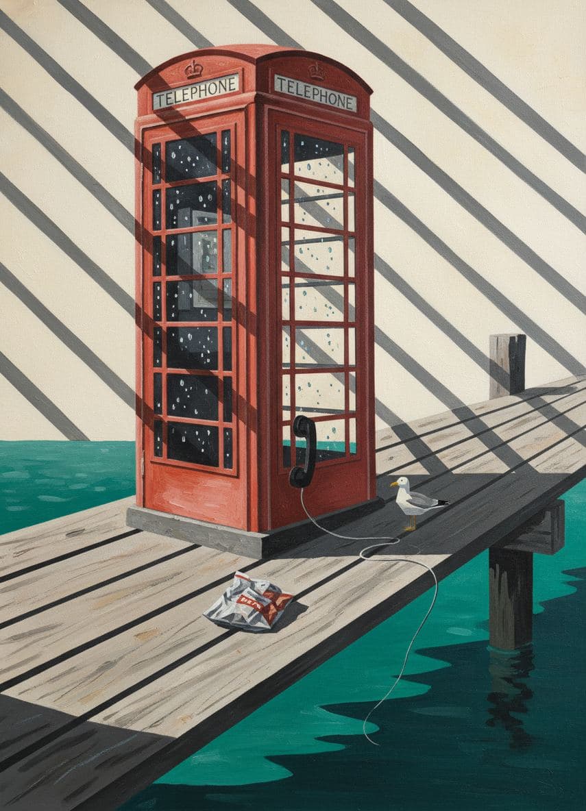 Gull Watching the Receiver — abstract work by Viktor Eklund — MODULAR · a one-of-a-kind original