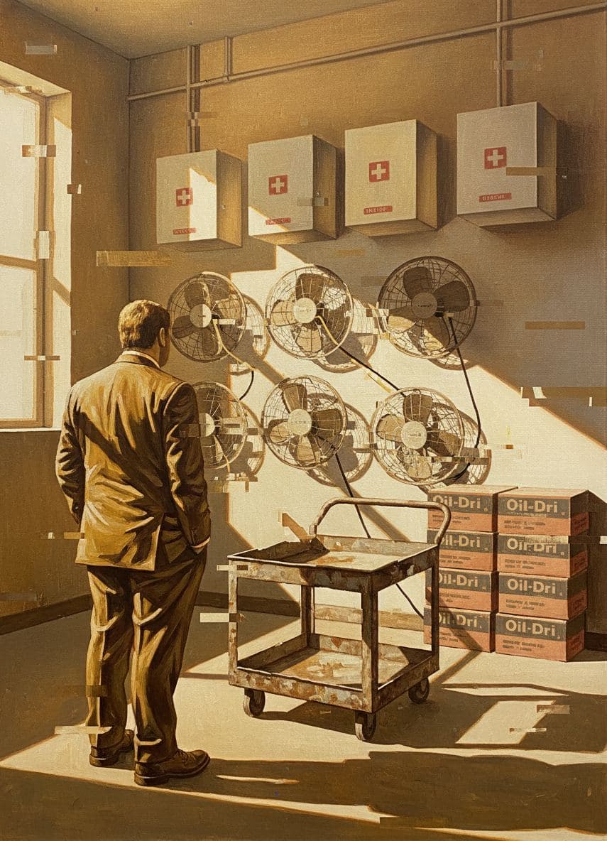 Harold Counting the Fans — abstract work by Viktor Eklund — MODULAR · a one-of-a-kind original
