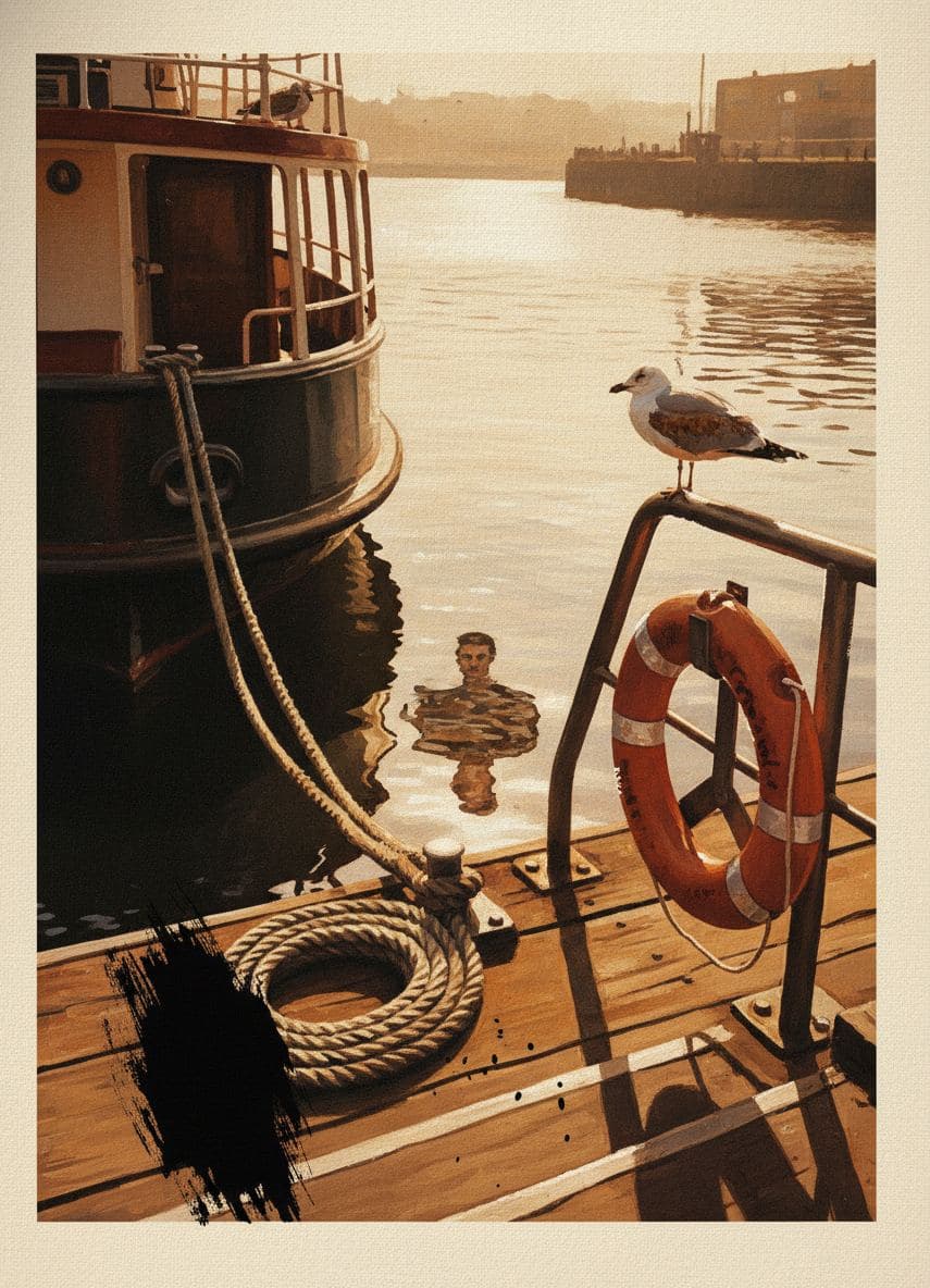 Hawser Pulling the Berth — abstract work by Viktor Eklund — MODULAR · a one-of-a-kind original