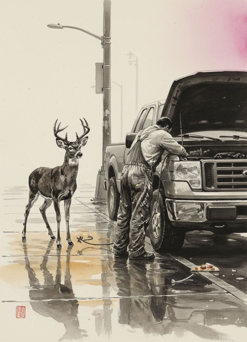 He Said 'It's About to Give — painting by Wenfeng Lu — MODULAR · a one-of-a-kind original