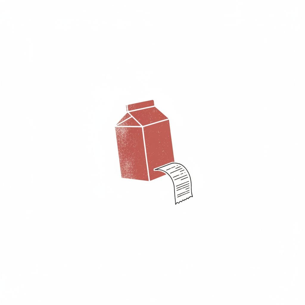 Holding the Whole Milk — print by Agnete Holm — MODULAR · a one-of-a-kind original