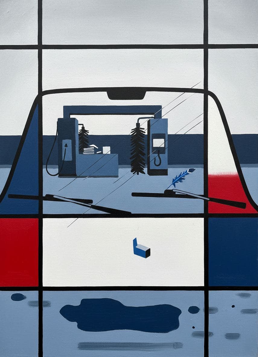 Honda Idling in the Wash — abstract work by Viktor Eklund — MODULAR · a one-of-a-kind original