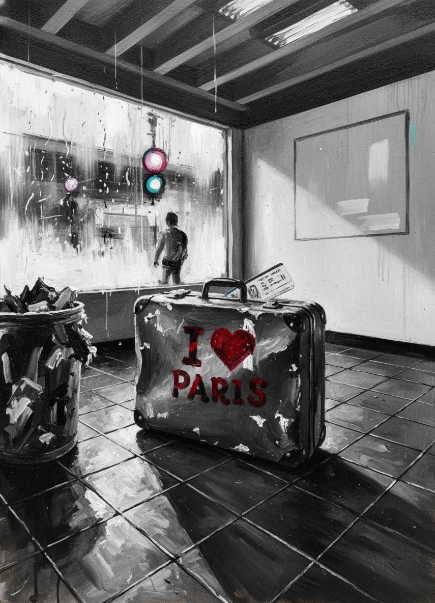 It Just Left — abstract work by Stefan Tannhäuser — MODULAR · a one-of-a-kind original