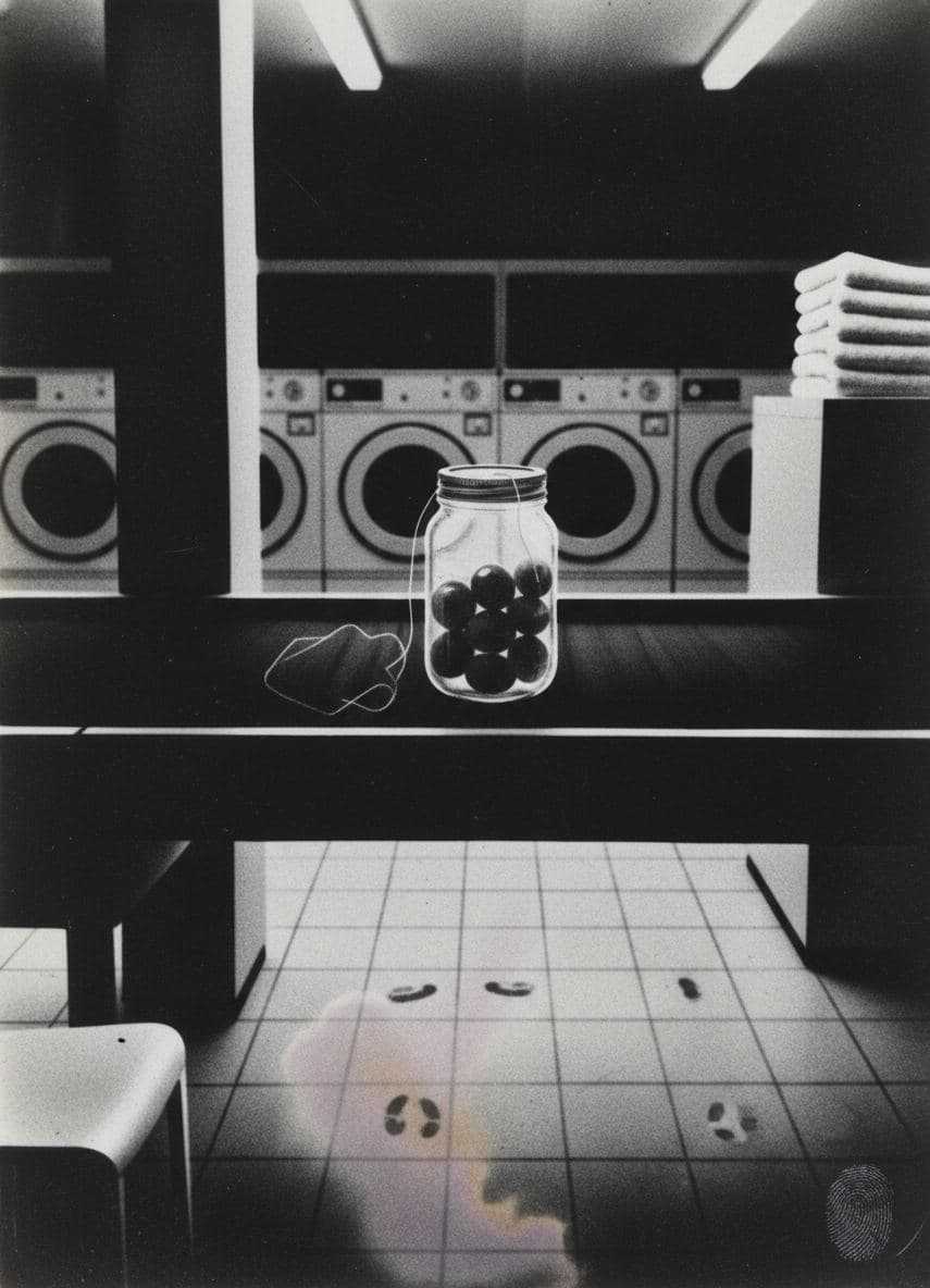 Jar of Olives on Conveyor — abstract work by Viktor Eklund — MODULAR · a one-of-a-kind original