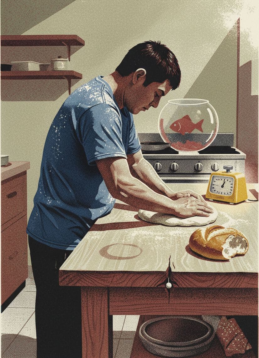 Kneading the Conchas — print by Yuko Shimizu-Tachibana — MODULAR · a one-of-a-kind original