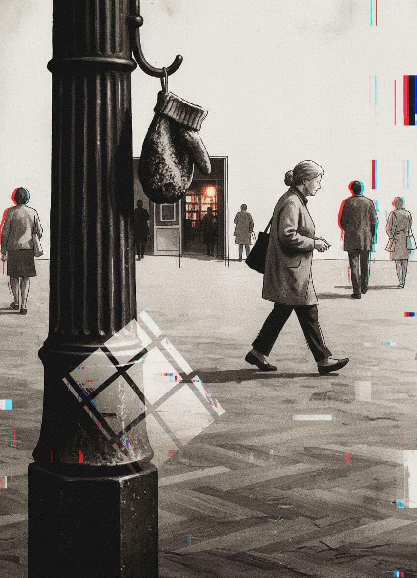 Lamppost by the Library — abstract work by Viktor Eklund — MODULAR · a one-of-a-kind original